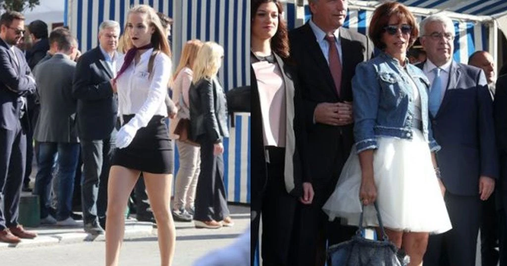 Mαθητική παρέλαση στη Θεσσαλονίκη: Μίνι φούστες και το τούλινο φόρεμα της Πατουλίδου (βίντεο,εικόνες)